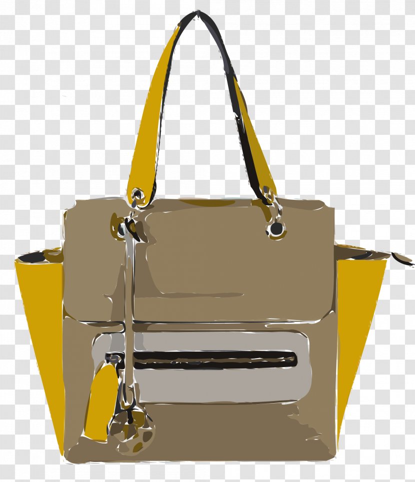 Handbag Tote Bag Yellow Tan Transparent PNG