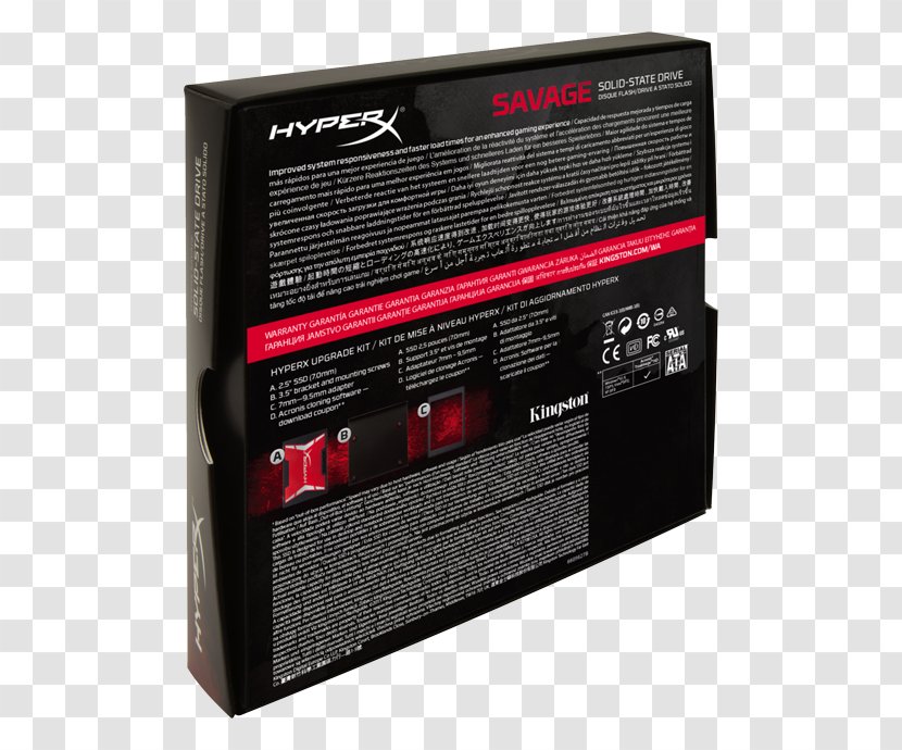 Kingston HyperX Savage SSD Solid-state Drive Serial ATA Hard Drives - Hyperx - Electronics Transparent PNG