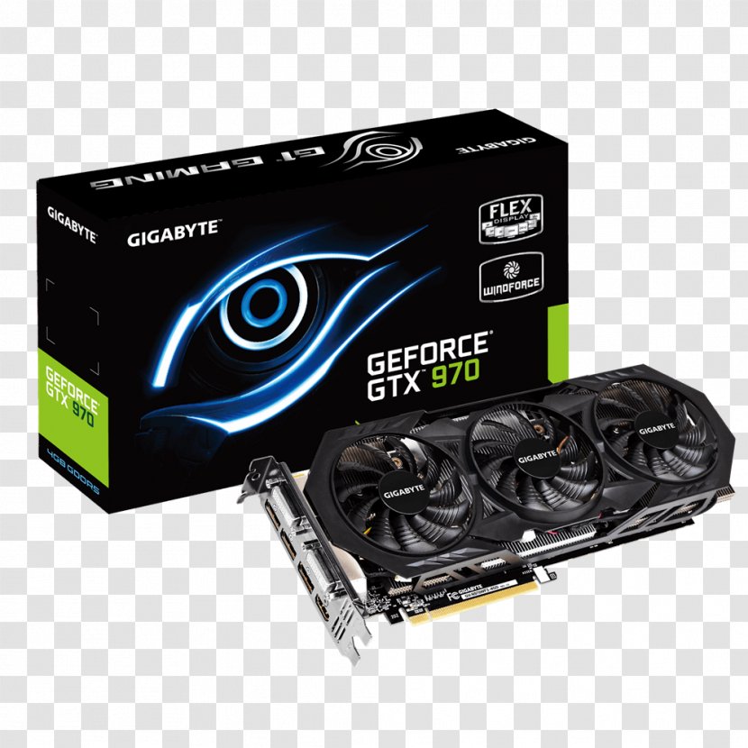 Graphics Cards & Video Adapters MSI GTX 970 GAMING 100ME GeForce GDDR5 SDRAM Gigabyte Technology - Io Card - Nvidia Transparent PNG