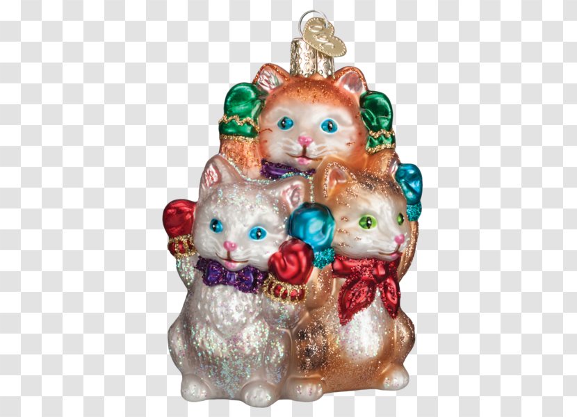 Christmas Ornament Cat Kitten Santa Claus - Hand-painted Garlands Transparent PNG