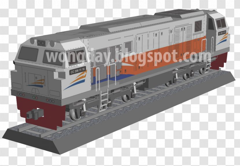 Train Paper Rail Transport Passenger Car GE CM20EMP - Rolling Stock Transparent PNG