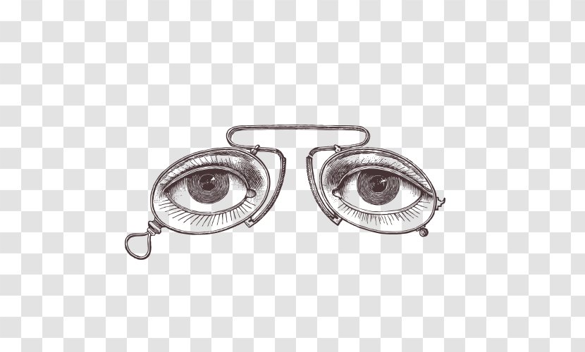 Drawing Illustration - Artwork Eye Glasses Transparent PNG