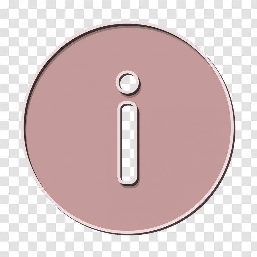 Description Icon Full Info - Round - Metal Pink Transparent PNG