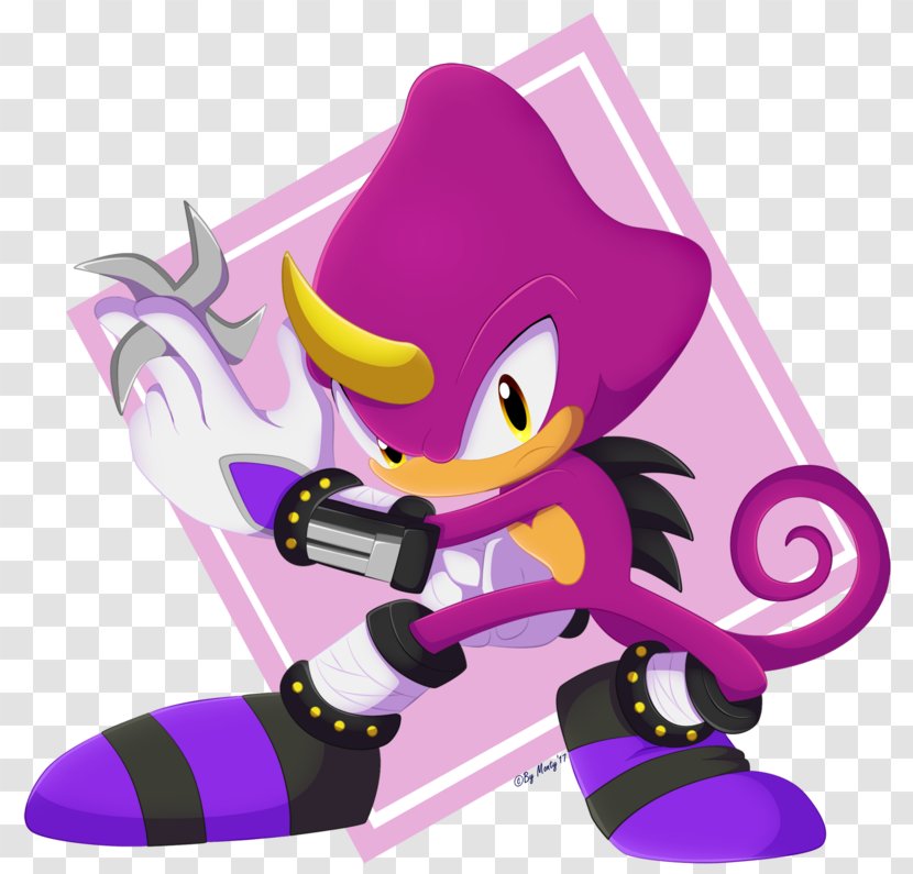 Espio The Chameleon Chameleons Knuckles' Chaotix Sonic Heroes Tails - Purple - Character Transparent PNG