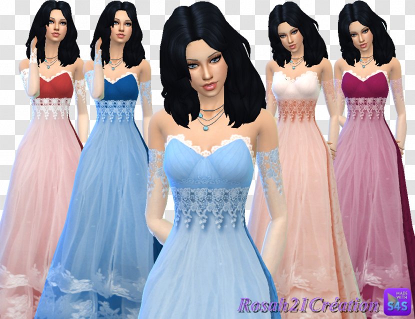The Sims 4 2 3 Gown Clothing - Cartoon - Tree Transparent PNG