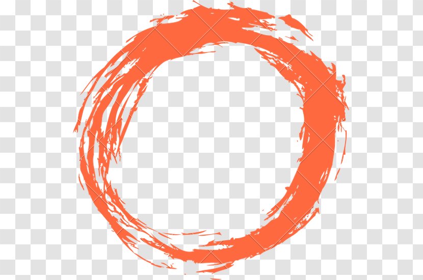 Circle Drawing - Orange - Circular Transparent PNG