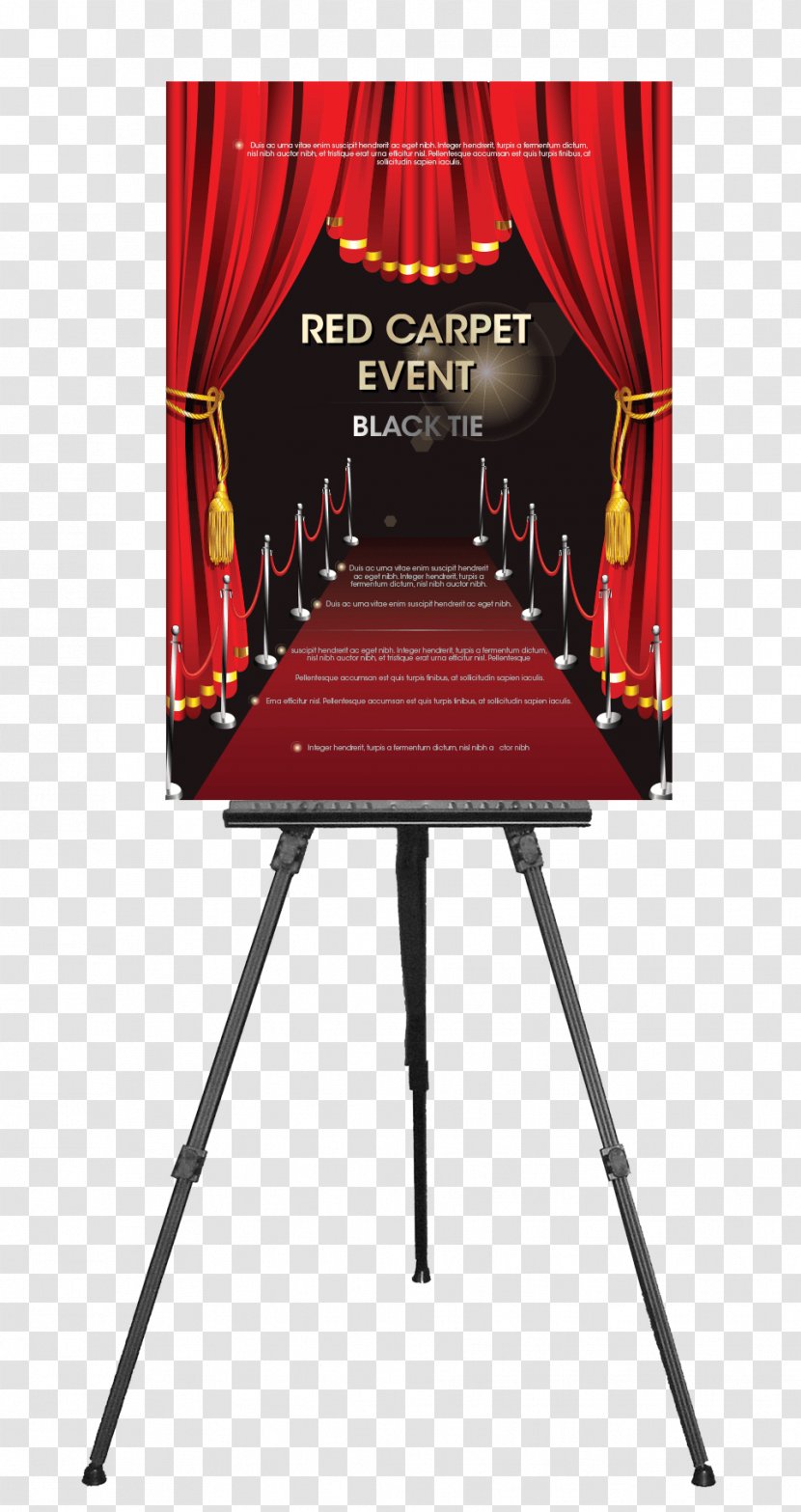Poster Artist Easel Step And Repeat Red Carpet - Display Device - Posters Transparent PNG
