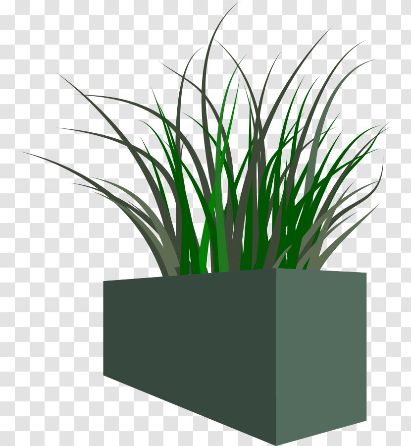 Planter Flower Box Free Content Clip Art - Flowerpot - Grass Clipart Transparent PNG