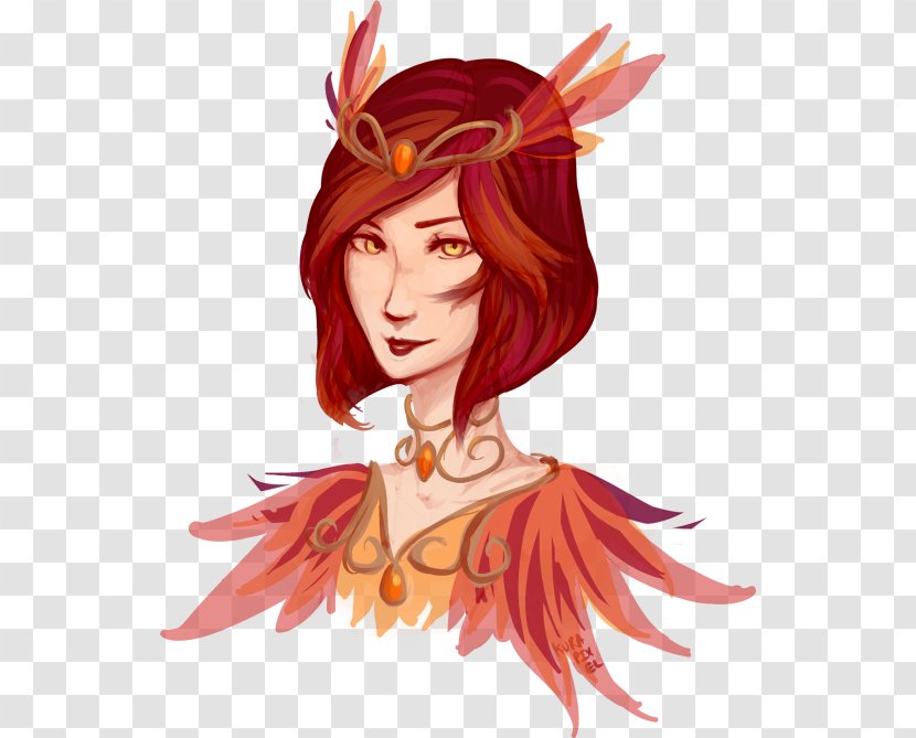 Red Hair Coloring Legendary Creature Brown - Heart Transparent PNG