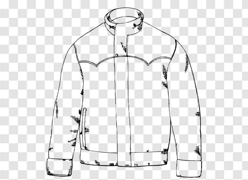 Jacket Coloring Book Coat Clothing Drawing - Black Transparent PNG