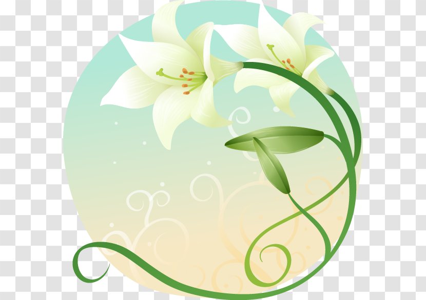 Flower Lilium Photography Clip Art - Organism - Hand-painted Fantasy Lily Vine Pattern Transparent PNG