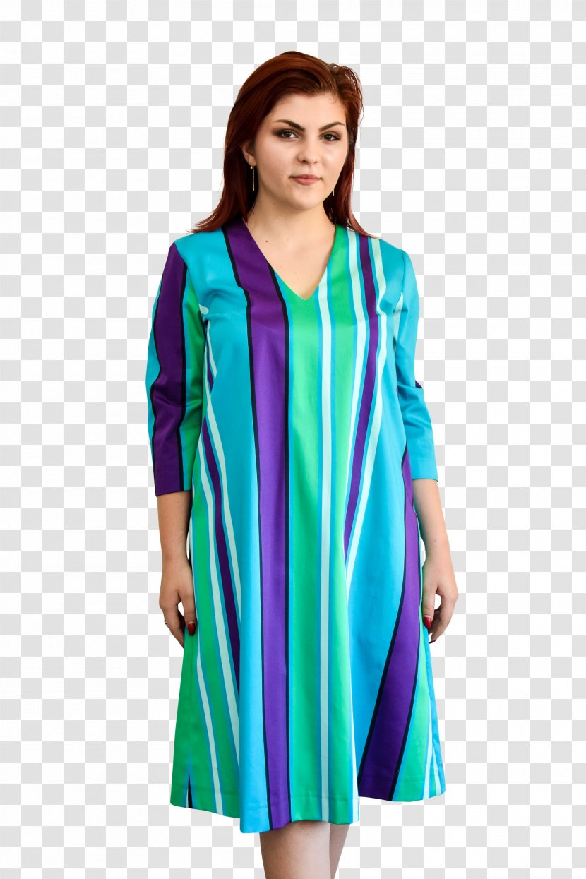 Fashion Sleeve Dress - Vertical Stripe Transparent PNG