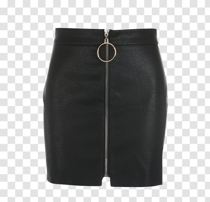 Pencil Skirt Zipper Leather Miniskirt Transparent PNG