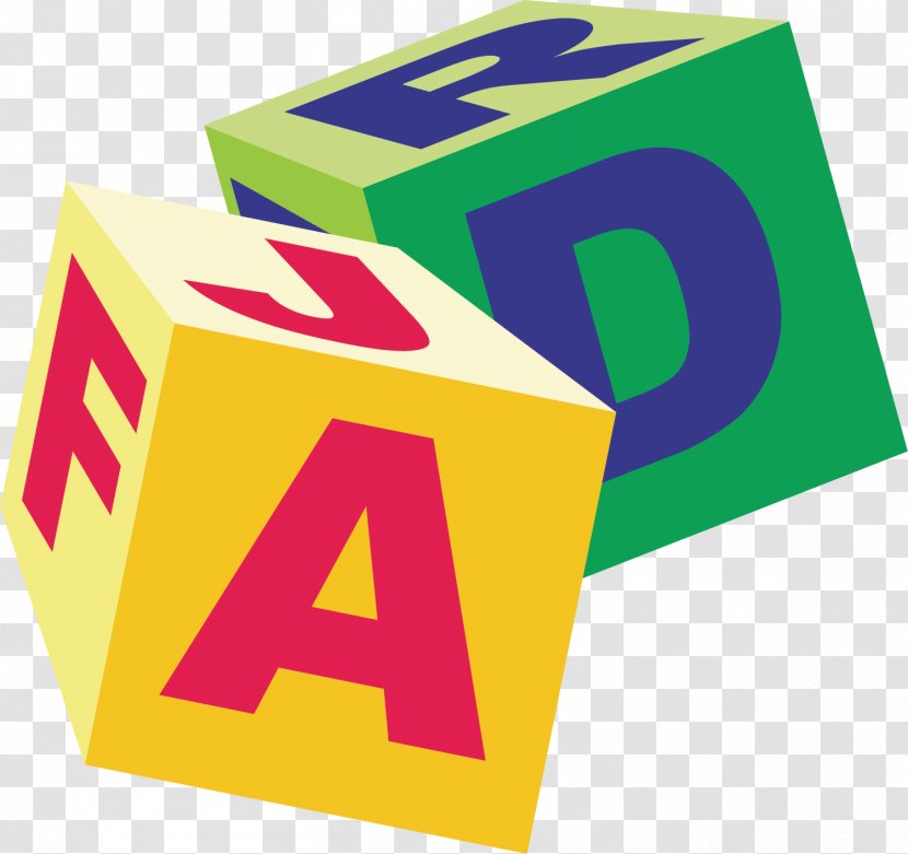 Cube Letter - Animation - Hand Painted Colorful Dice Transparent PNG