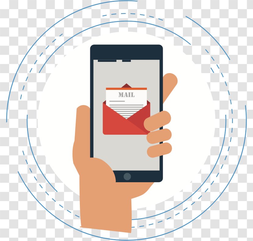 Email Open Rate Mobile Phones Responsive Web Design - Diagram - Hand Holding Transparent PNG