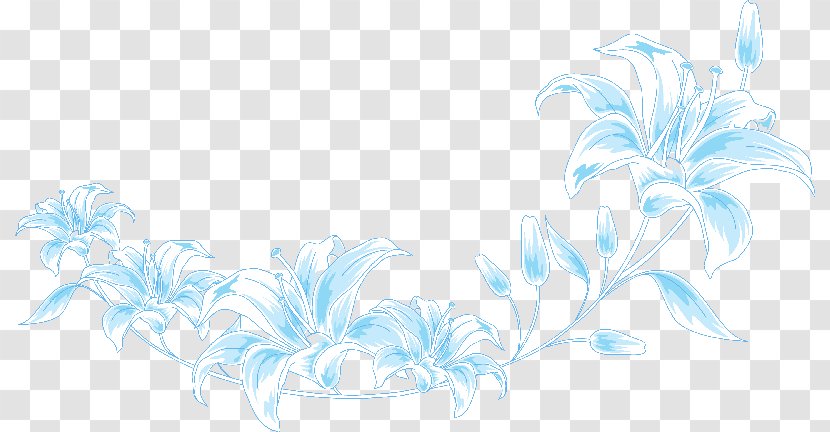 Desktop Wallpaper Vignette - Flowering Plant - Line Art Transparent PNG