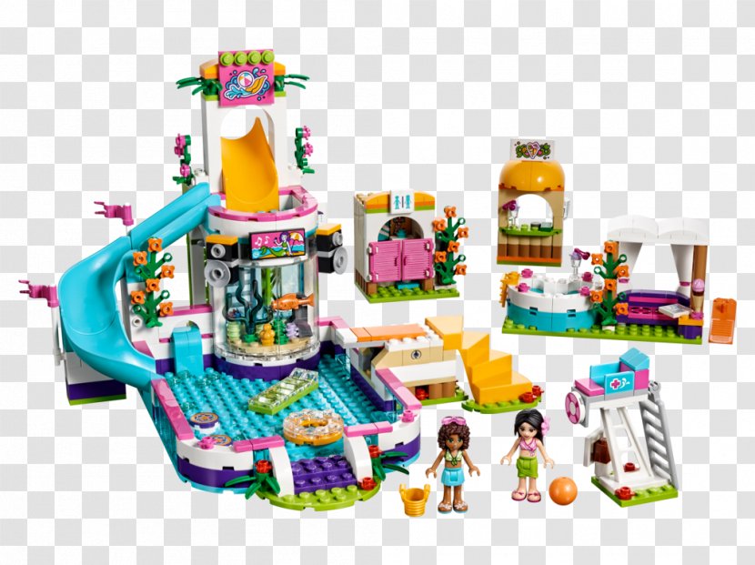 LEGO 41313 Friends Heartlake Summer Pool Swimming Toy - Play Transparent PNG