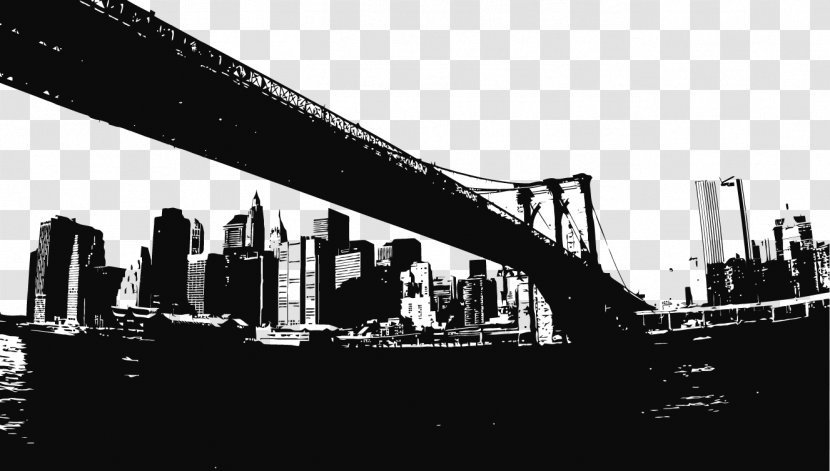 Brooklyn Bridge Wall Decal Sticker - Adhesive Transparent PNG