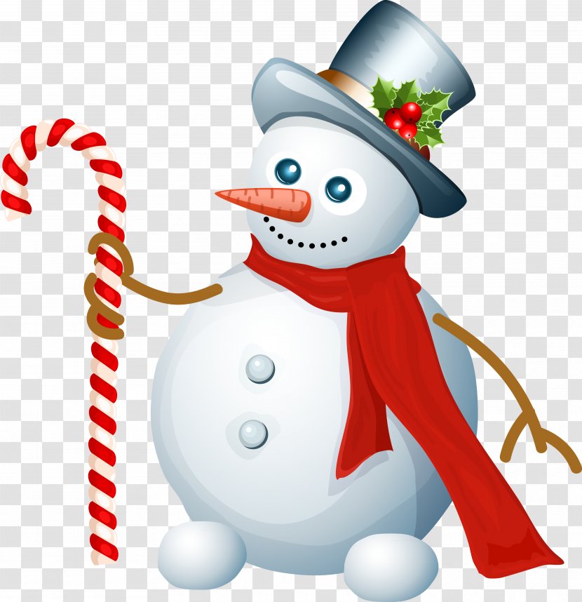 Snowman Christmas Card Santa Claus - Giftbringer Transparent PNG