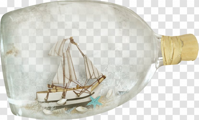 Bottle Glass - Sailing Transparent PNG