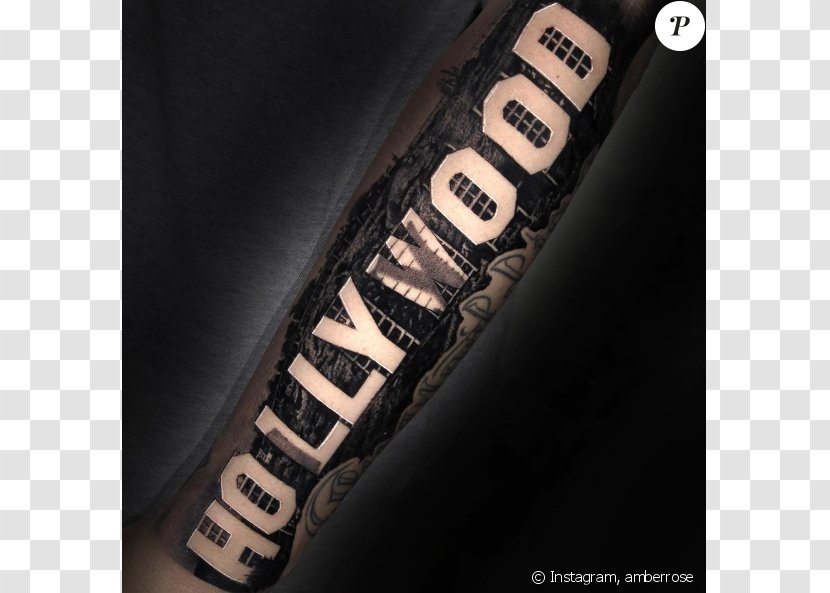 Hollywood Sign Sleeve Tattoo Inked - Brand - Amber Transparent PNG
