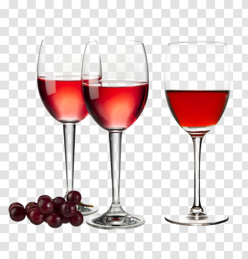 Red Wine Champagne Glass Stemware - Glasses Transparent PNG
