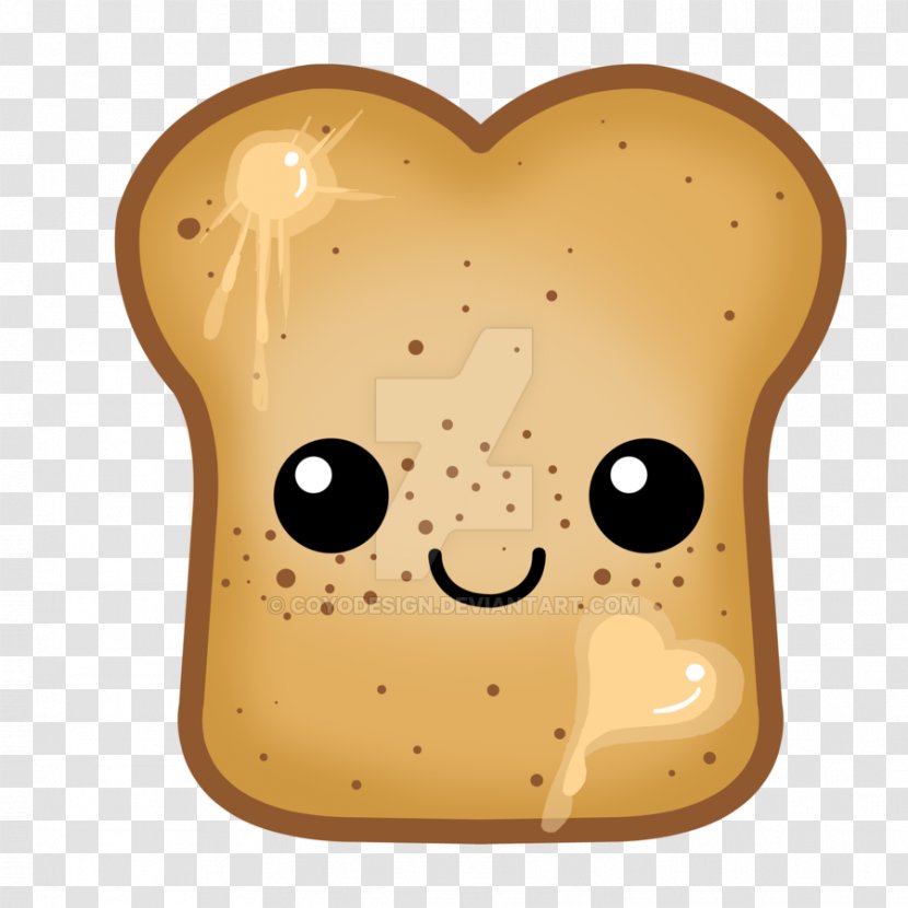 Toast Sticker TeePublic Food Art - Yellow Transparent PNG