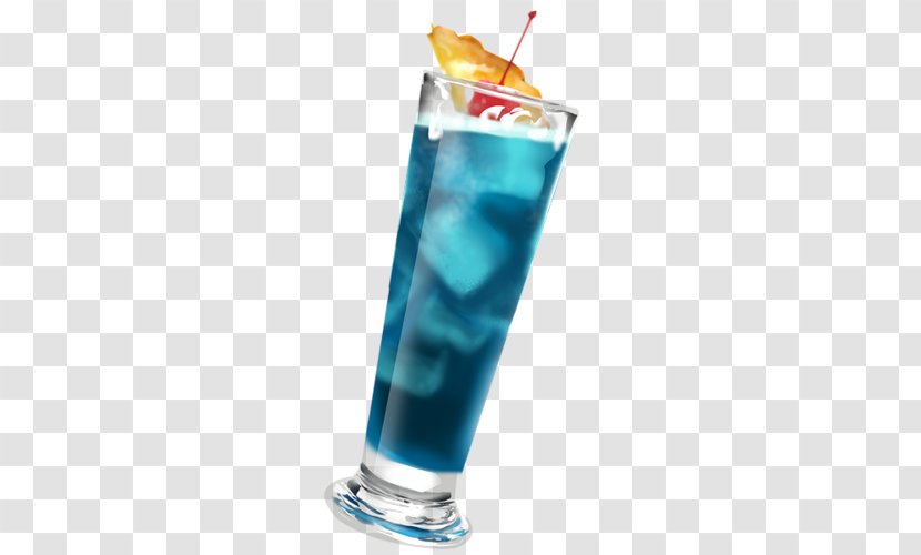 Juice Blue Hawaii Sea Breeze Cocktail Non-alcoholic Drink - Designer - Hand-painted Transparent PNG
