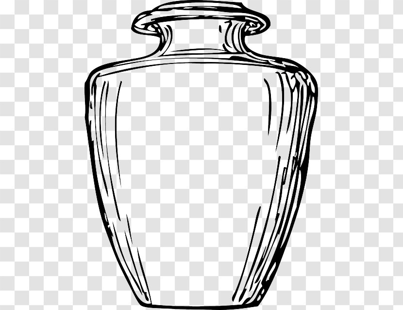 Black And White Jar Clip Art - Vase Transparent PNG