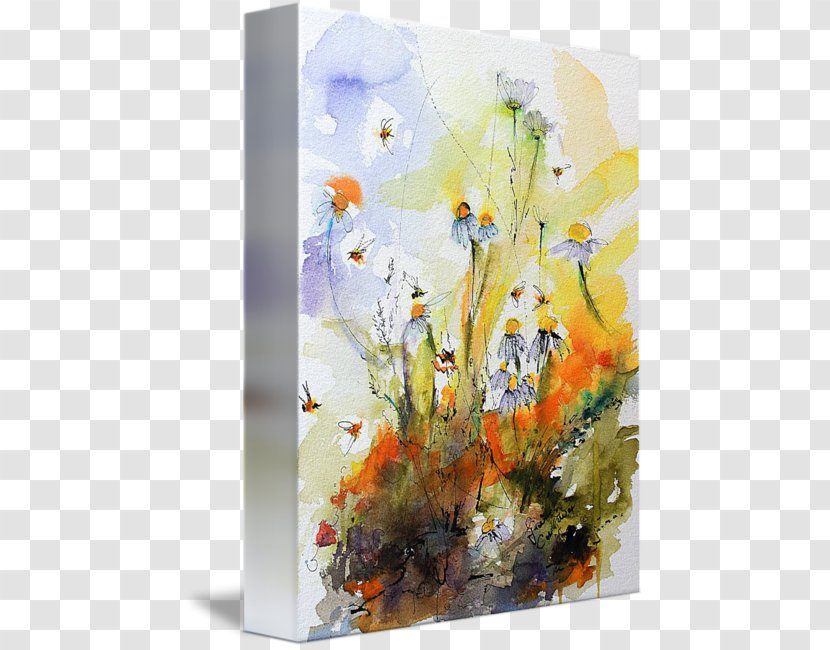 Floral Design Watercolor Painting Modern Art Acrylic Paint Still Life - Resin - Ink Transparent PNG