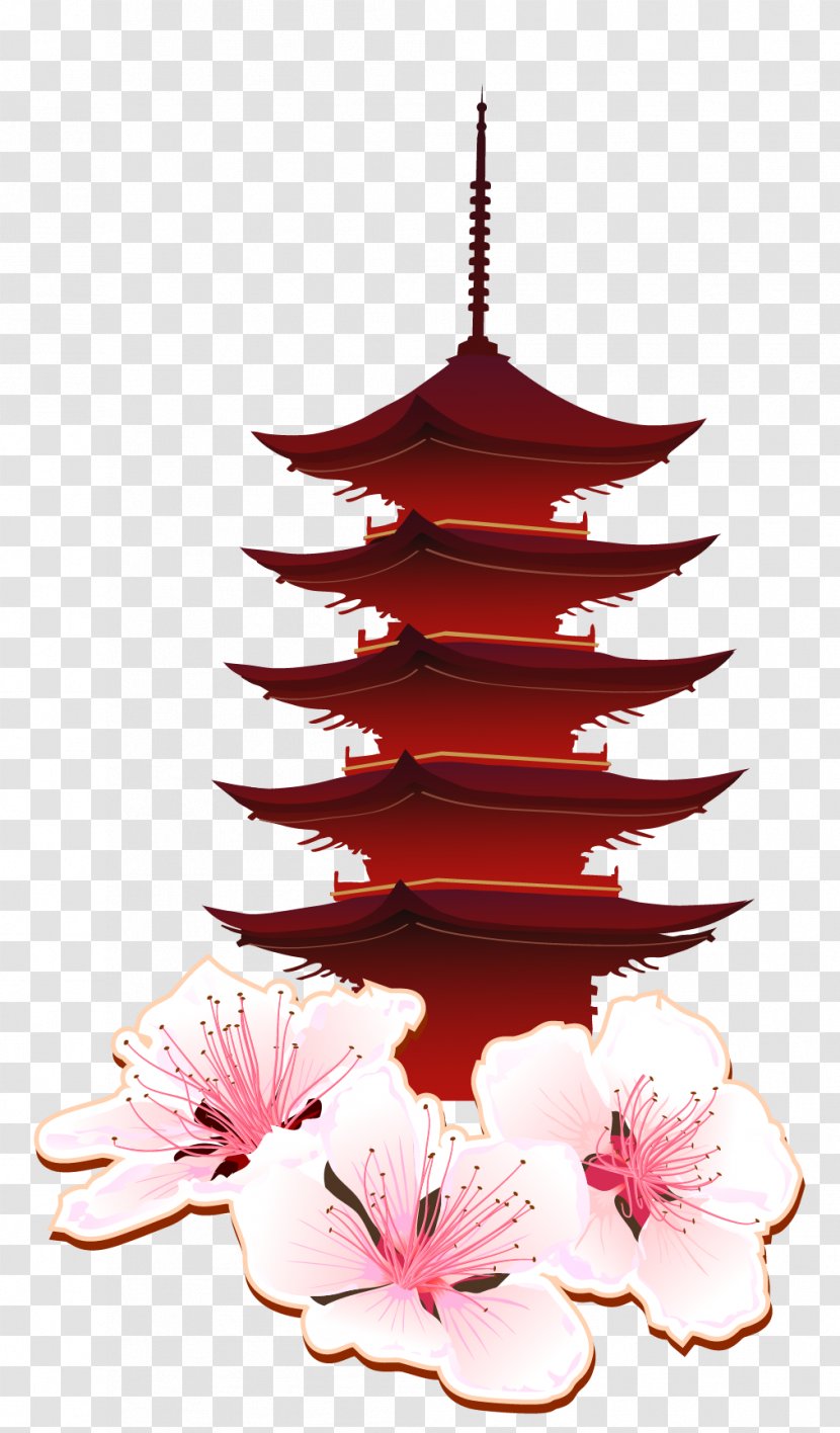 Itsukushima Shrine Torii Illustration - Japan Ancient Buildings Vector Material Transparent PNG