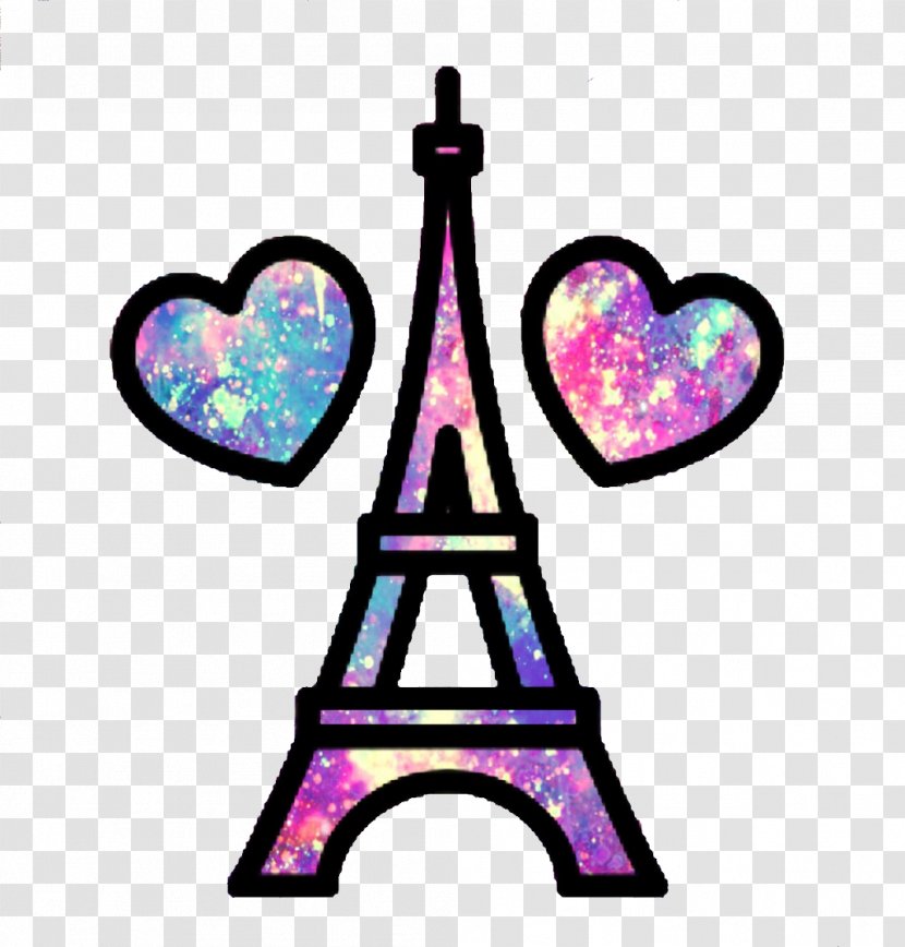Eiffel Tower - Paris - Sticker Pink Transparent PNG