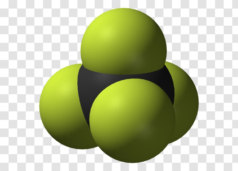 Tetrafluoromethane Sulfur Hexafluoride Chemistry Space-filling Model Sphere - Tetrafluorid - Fluor Border Transparent PNG
