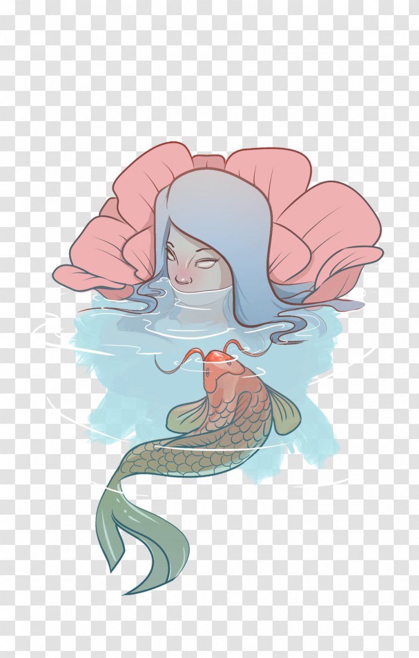 Mermaid Cartoon - November 27 - Plant Pink Transparent PNG