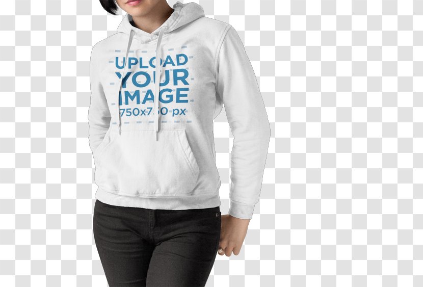 Hoodie T-shirt Mockup Sweater - Hood Transparent PNG