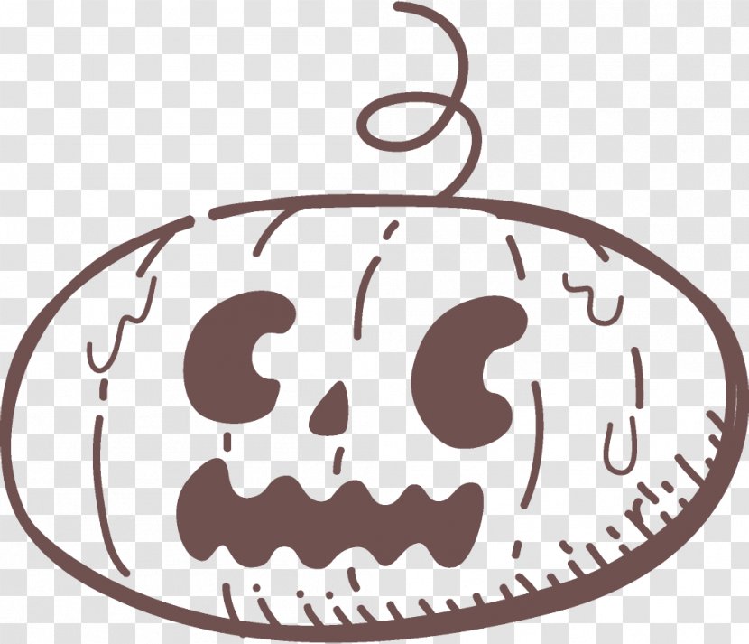 Jack-o-Lantern Halloween Pumpkin Carving - Oval Holiday Ornament Transparent PNG