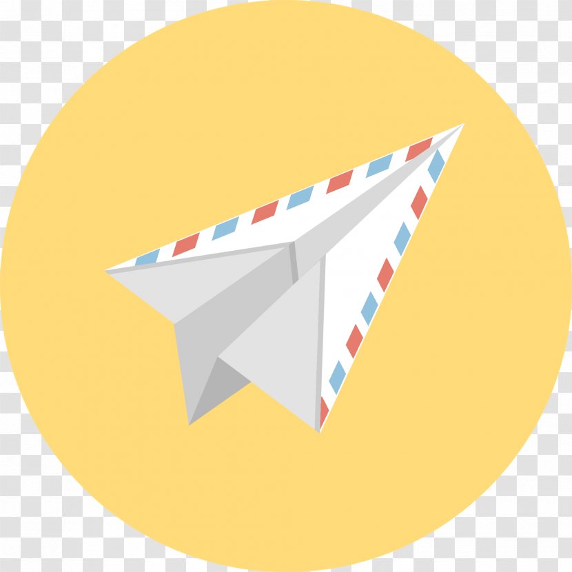 Paper Plane Email - Yellow - Airplane Transparent PNG