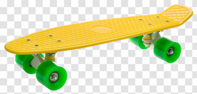Skateboard Yellow Penny Board Longboard Green Transparent PNG