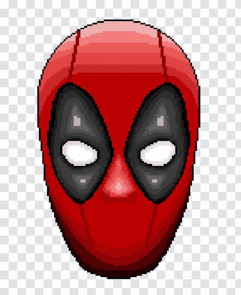 Deadpool Mask DeviantArt Pixel Art - Head Transparent PNG