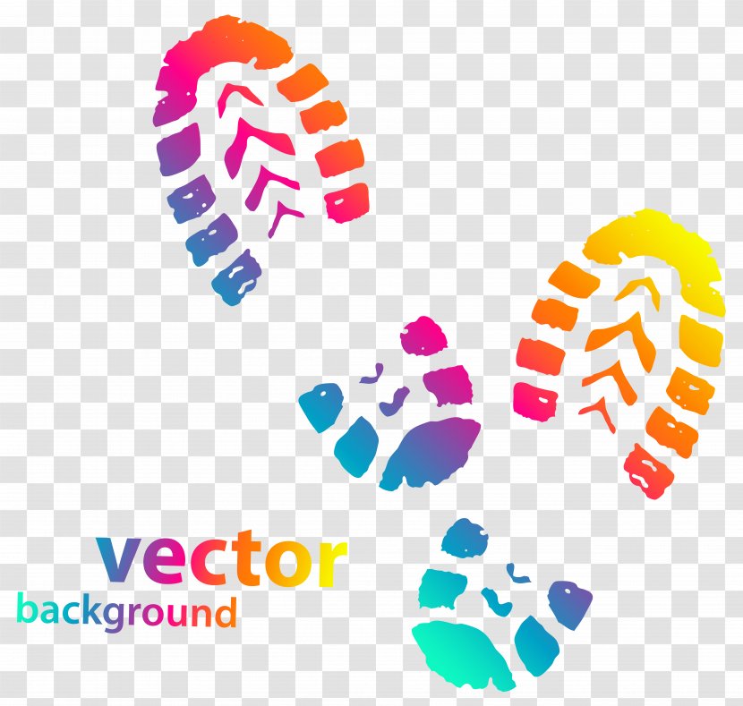 Shoe Footprint Sneakers Boot Clip Art - Footprints Vector Transparent PNG