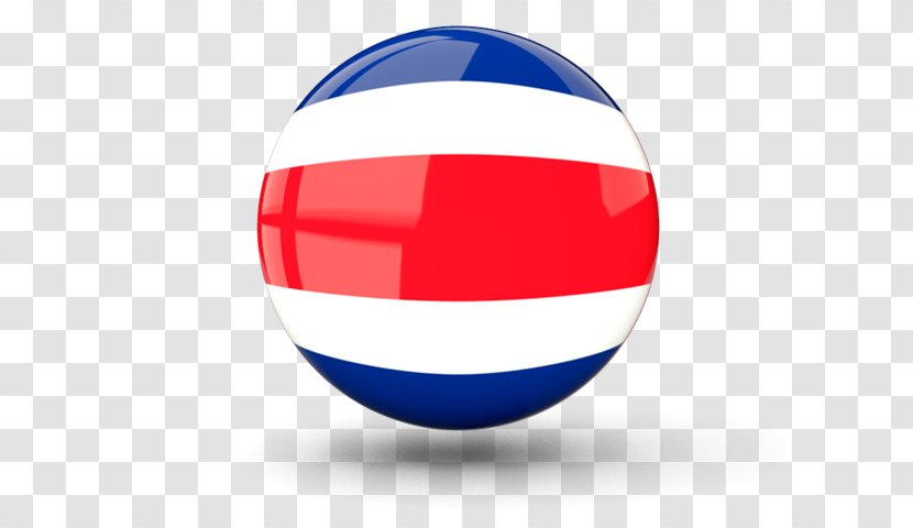 Flag Of Costa Rica National Football Team - Sphere Transparent PNG