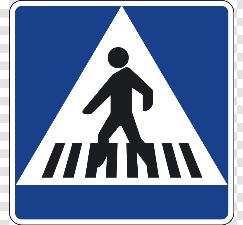 Pedestrian Crossing Traffic Sign Senyal Zebra - Vehicle - Signal Pictures Transparent PNG