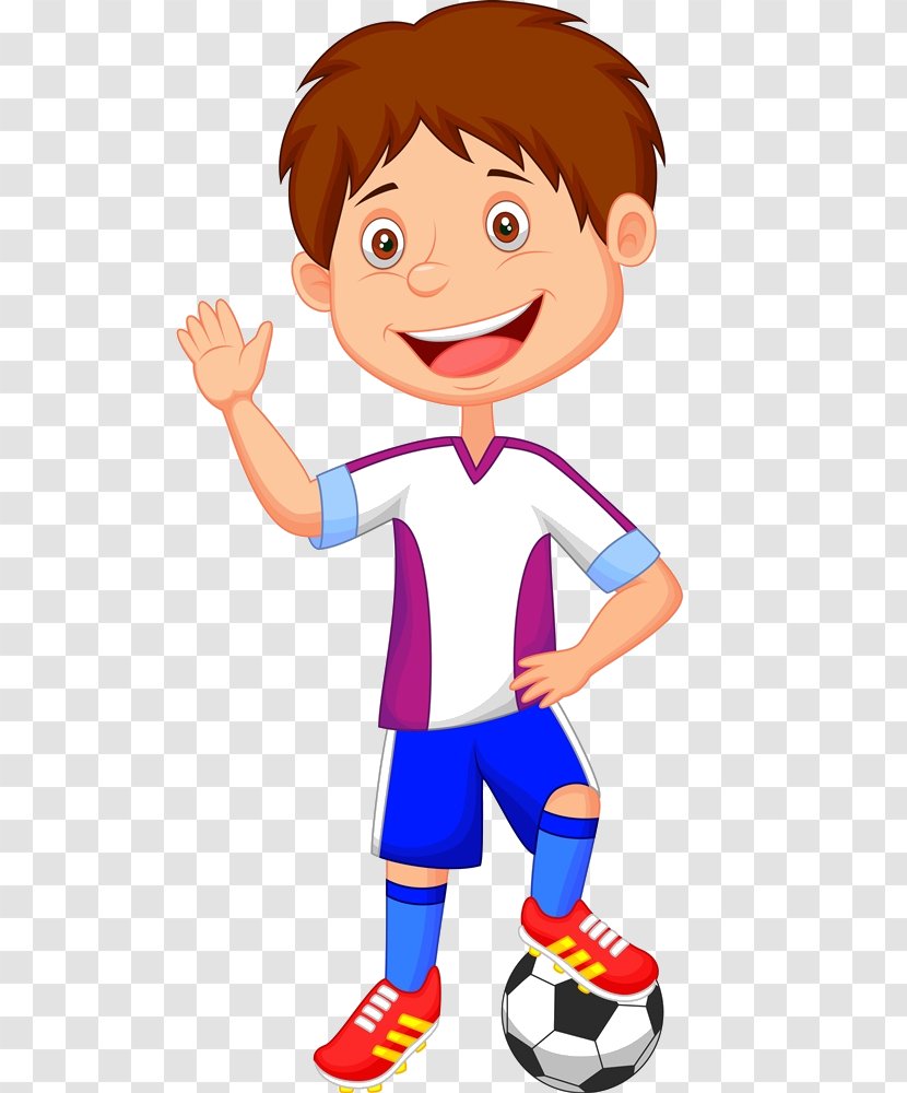 Football Player Cartoon - Child Transparent PNG