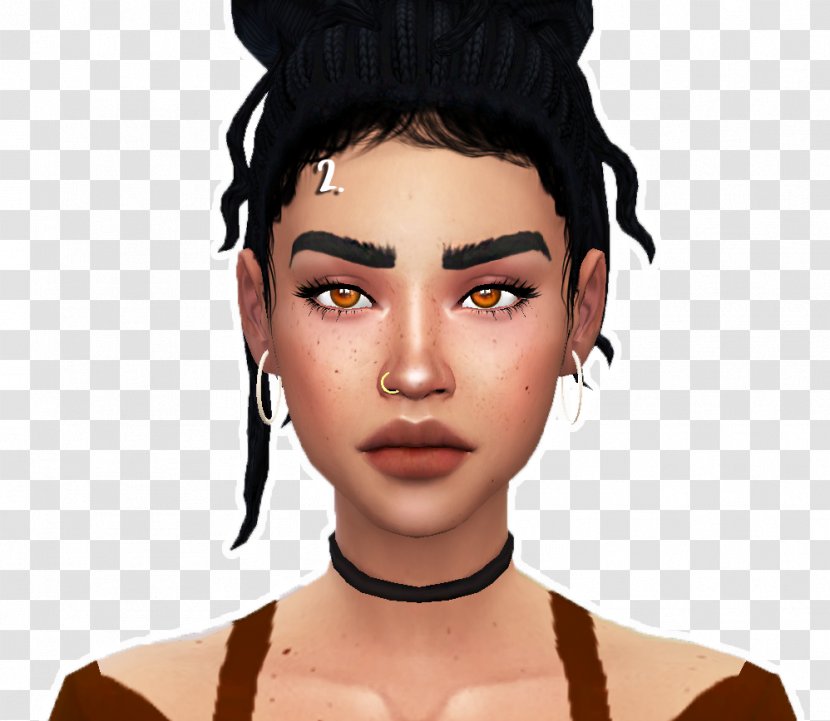 Eyebrow The Sims 4 3 Maxis - Dimple - Punk Hair Transparent PNG
