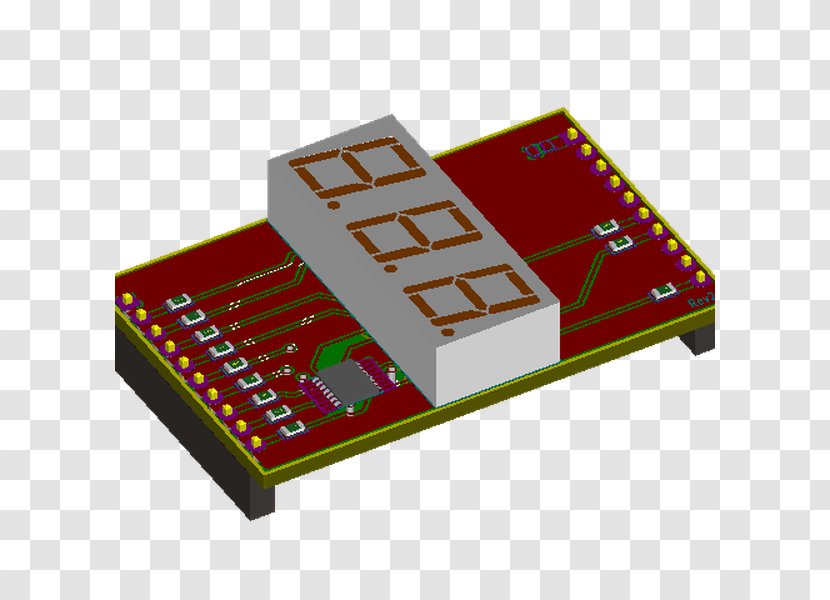 TI MSP430 Seven-segment Display Driver - Booster Pack - Fourteensegment Transparent PNG