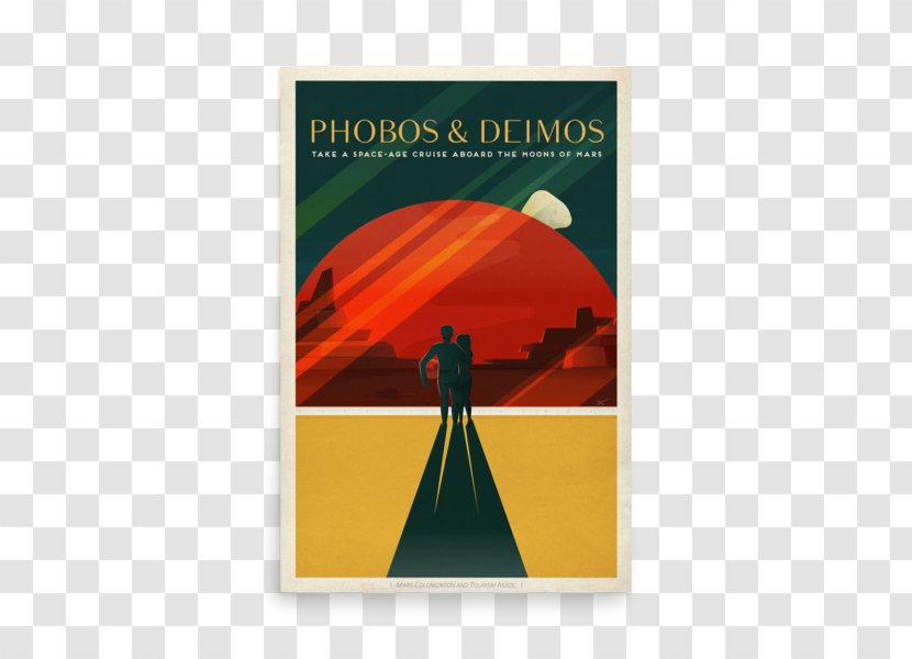 SpaceX Mars Transportation Infrastructure Phobos Poster Moons Of - Human Mission To - Moon Deimos Transparent PNG