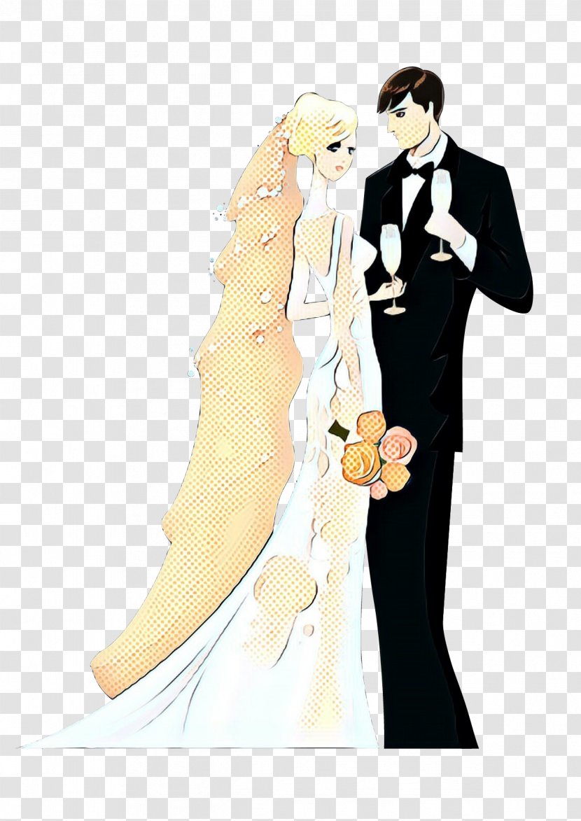 Bride And Groom - Wedding Invitation - Bridal Veil Victorian Fashion Transparent PNG