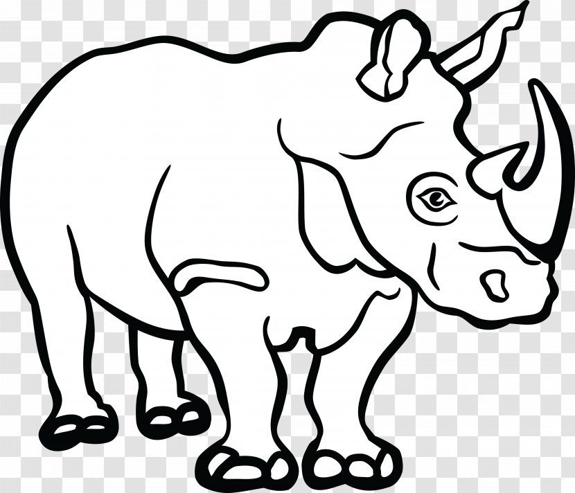 Rhinoceros Line Art Drawing Clip - Human Behavior - Design Transparent PNG