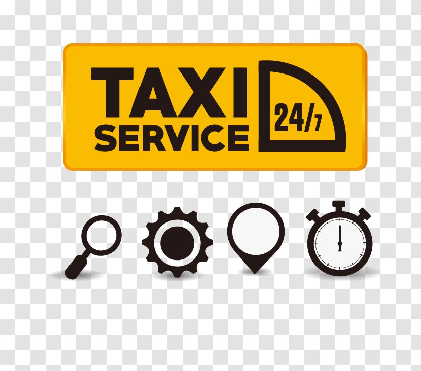 Taxi Illustration - Signage - Lights Transparent PNG