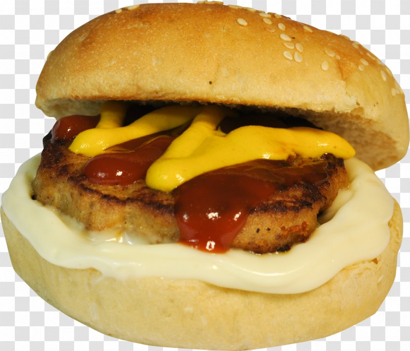 Slider Cheeseburger Breakfast Sandwich Buffalo Burger Fast Food - Fried Transparent PNG
